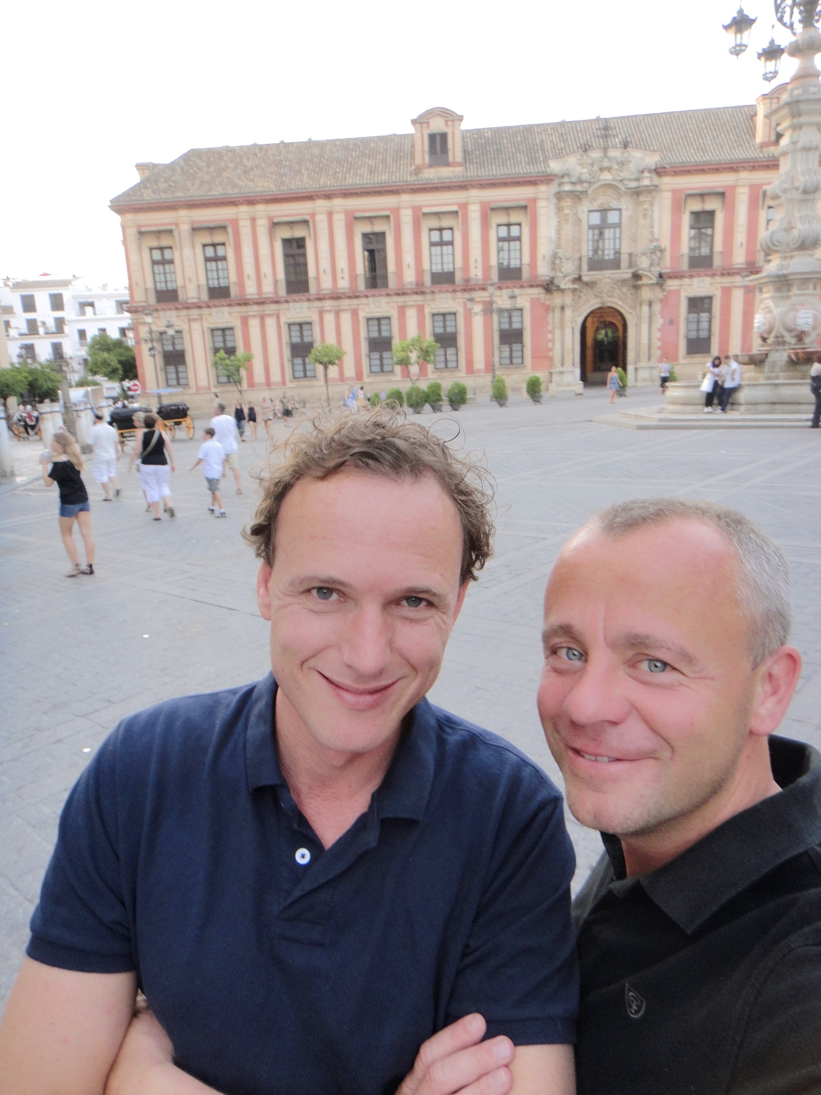 Reijer and Johan at Cathedral Square in Seville during a summer trip to Andalusia in 2011
