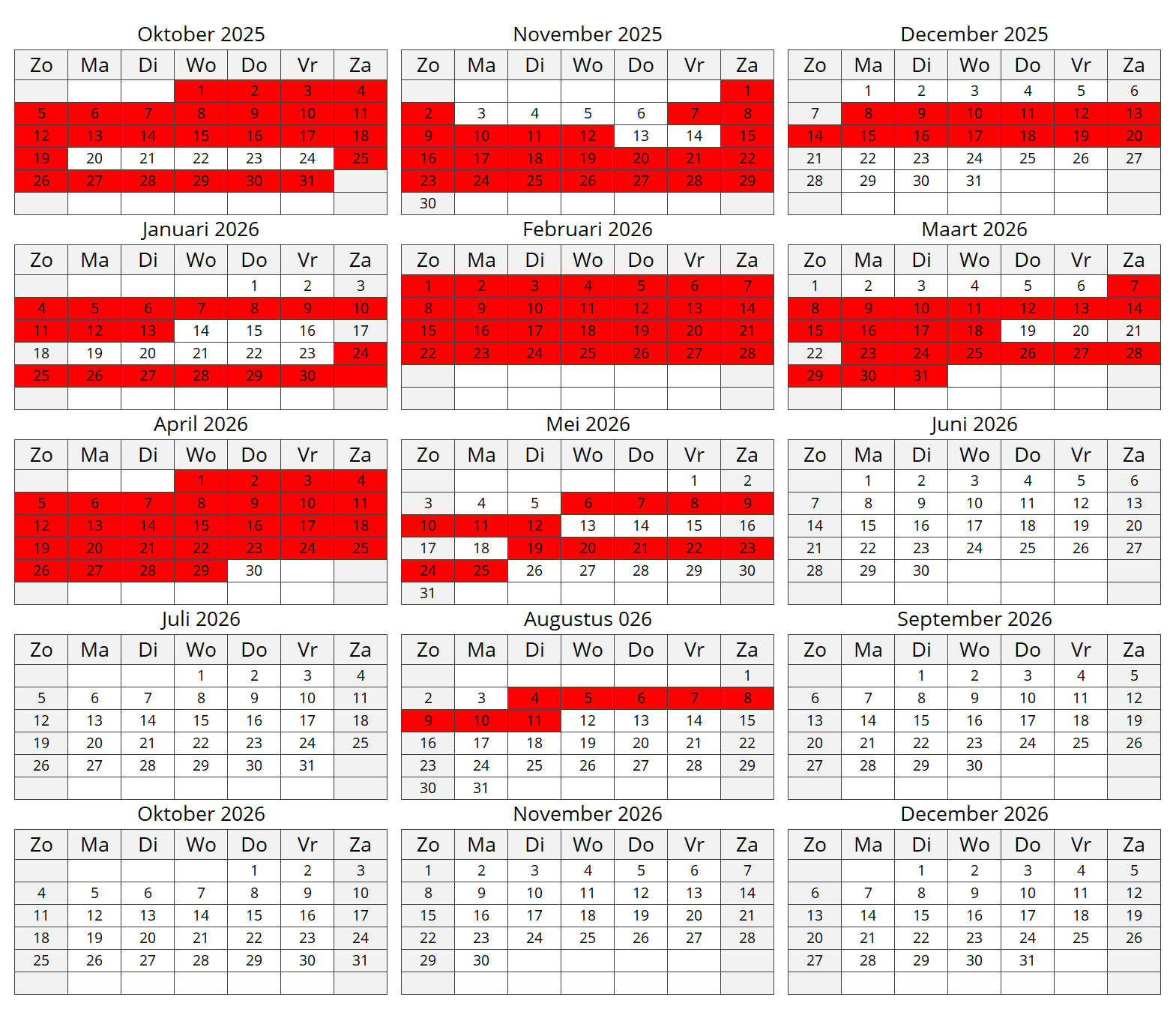 Beschikbaarheidskalender van Ático Lolapaluza in Salobreña voor de komende 12 tot 15 maanden